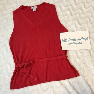 Tomato Red Knit Top